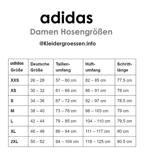 grössentabelle adidas hosen damen|Adidas größen tabelle 2022.